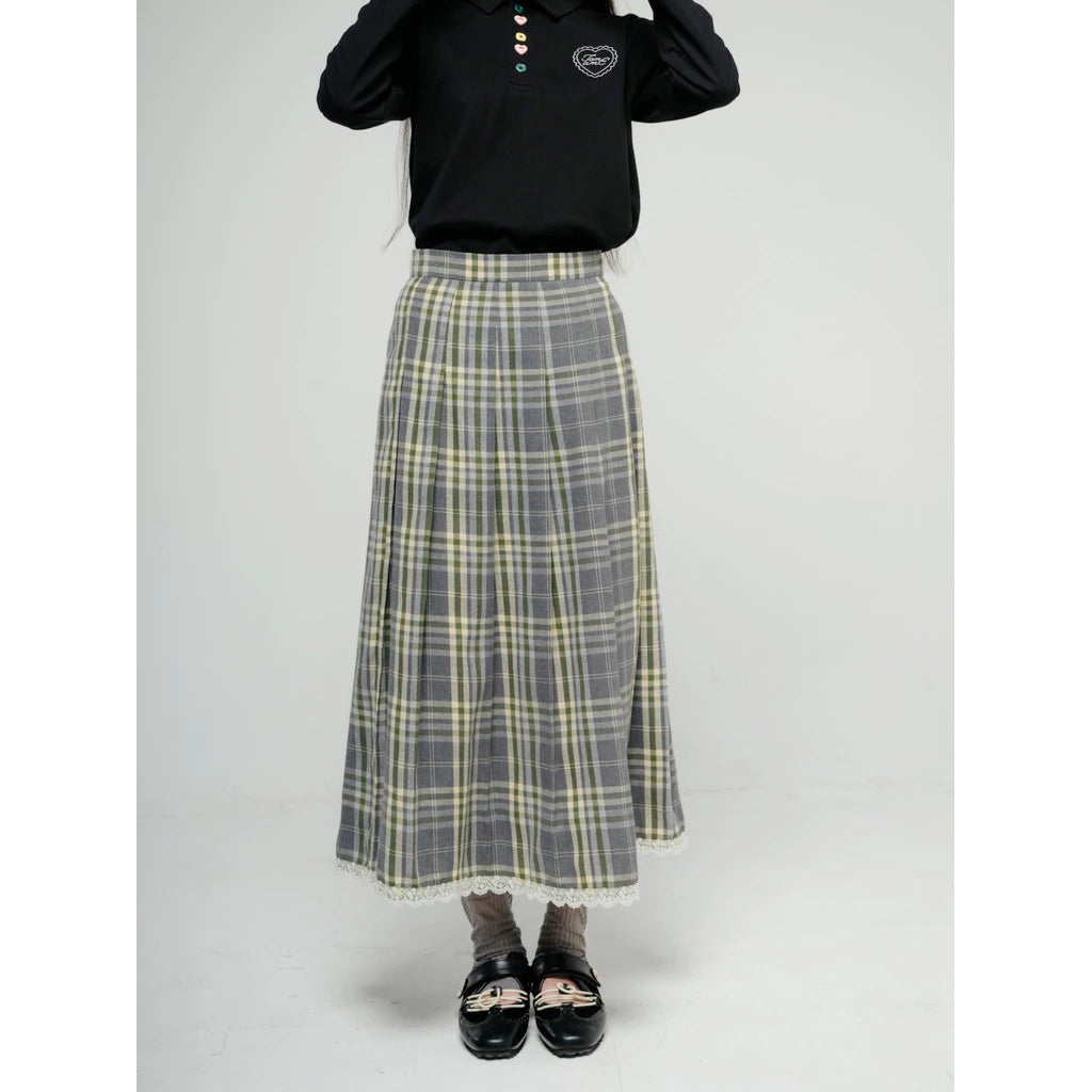 Ouka Navy Long Skirt - Tome Ame