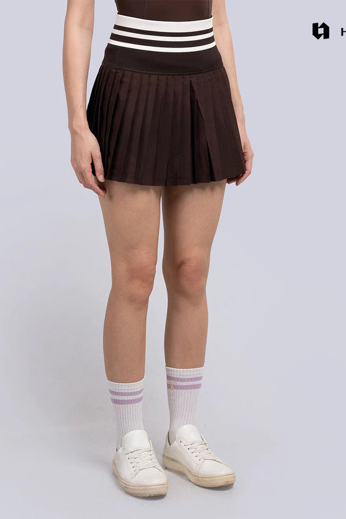 Softpace Pleated Skirt Brown - Heiji Active