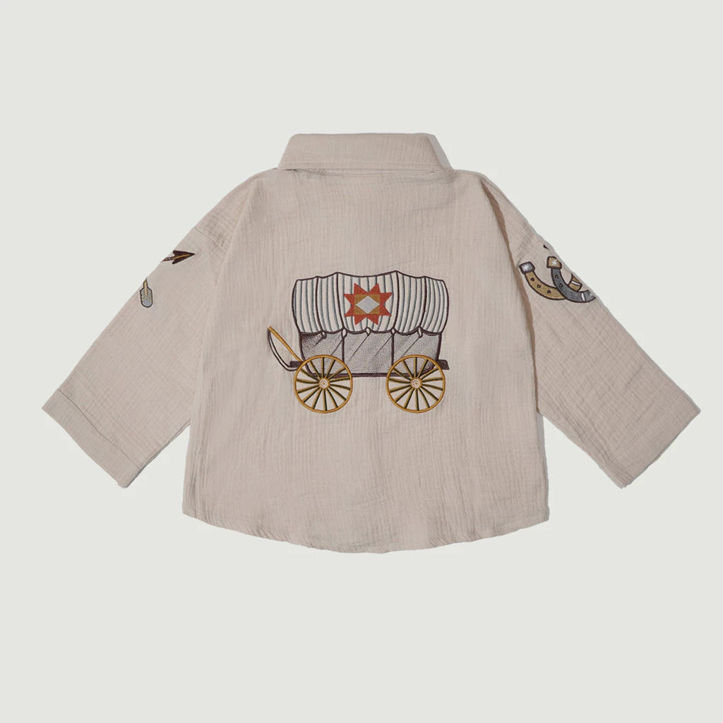 HGL Bambini - Cheval Embroidery Shirt Beige - Sabine & Heem
