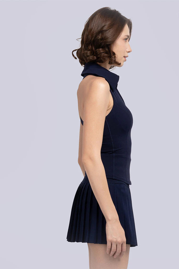 Softpace V-Neck Top Navy - Heiji Active