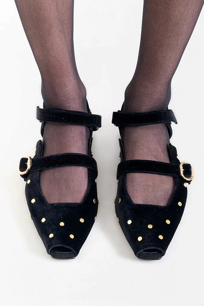 INMJ Gold Studs Luxe Black - Mader