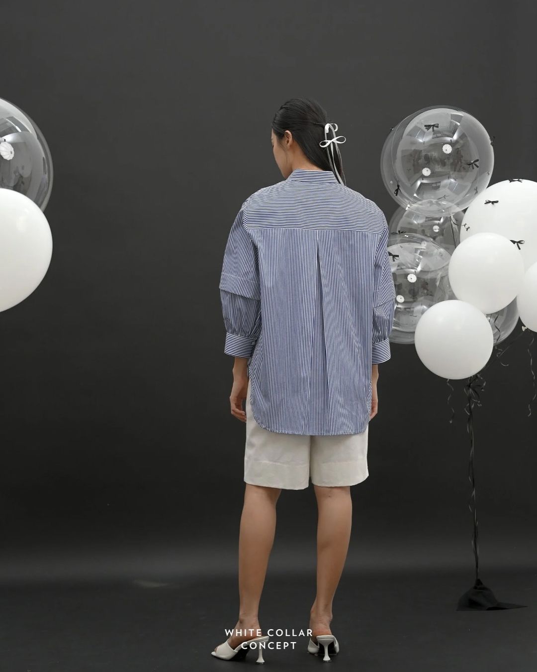 Bow Shirt - White Collar Concept