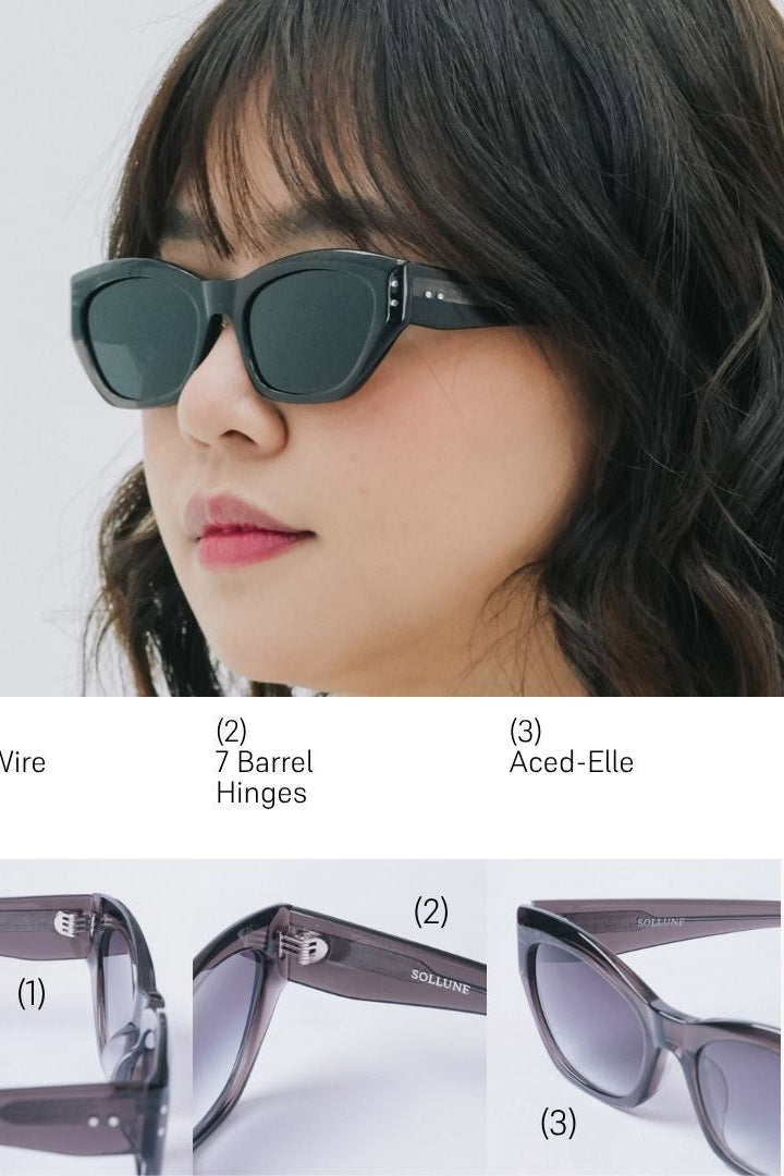 Acetate Spica Black Lens - Cool Uncle