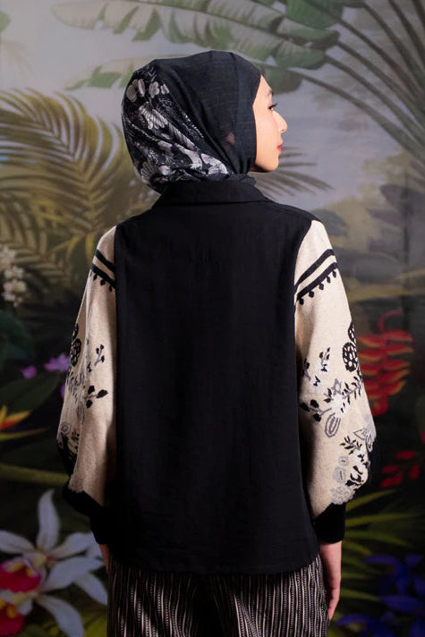 Nonaetal Celosia Whisper Knit Top Long Sleeve Black - Nona