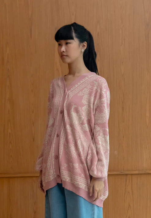 Nonaetal Greta Heritage Knit Cardigan Oversized - Nona