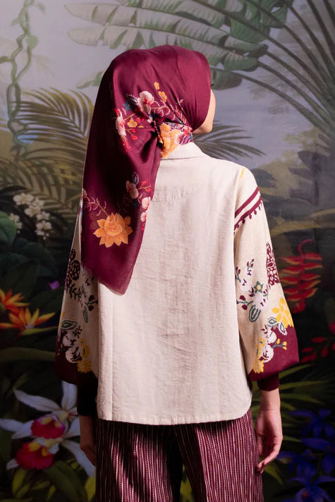 Nonaetal Celosia Whisper Knit Top Long Sleeve Ecru - Nona