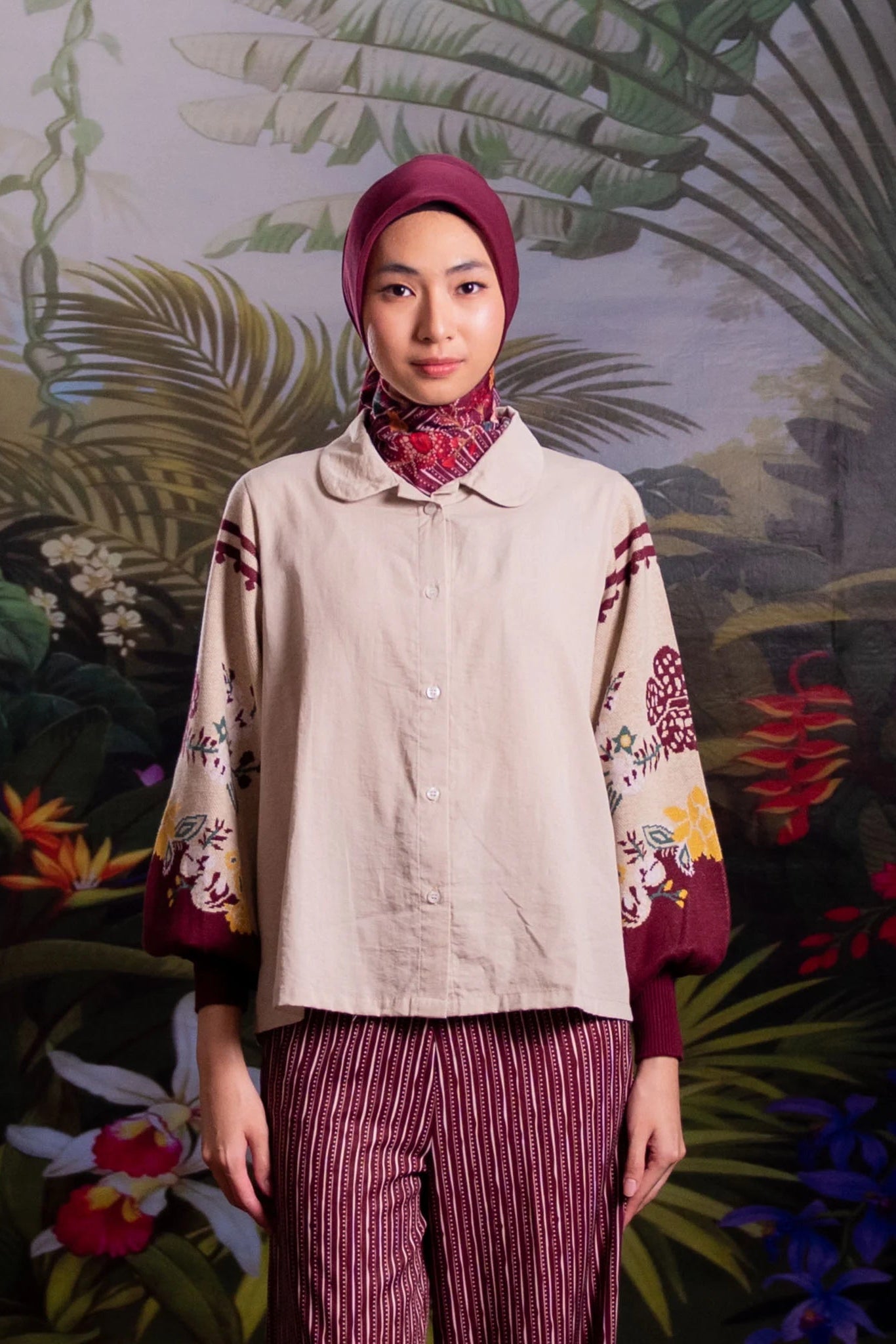 Nonaetal Celosia Whisper Knit Top Long Sleeve Ecru - Nona