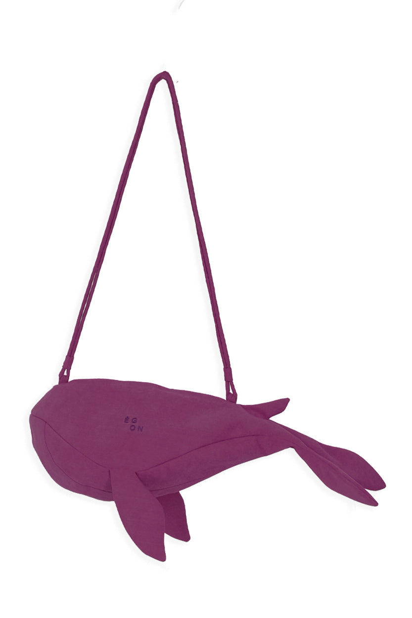 Whale Bag With Detachable Handle Dark Purple - Egon