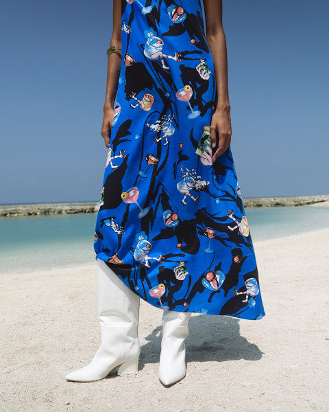 Ykha's Slip Dress Blue - 3Mongkis