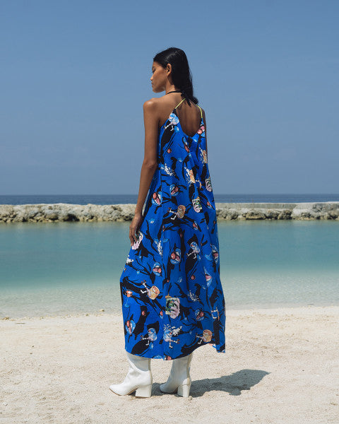 Ykha's Slip Dress Blue - 3Mongkis