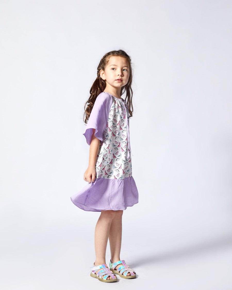 Midi Dress Dino Purple - Mylk