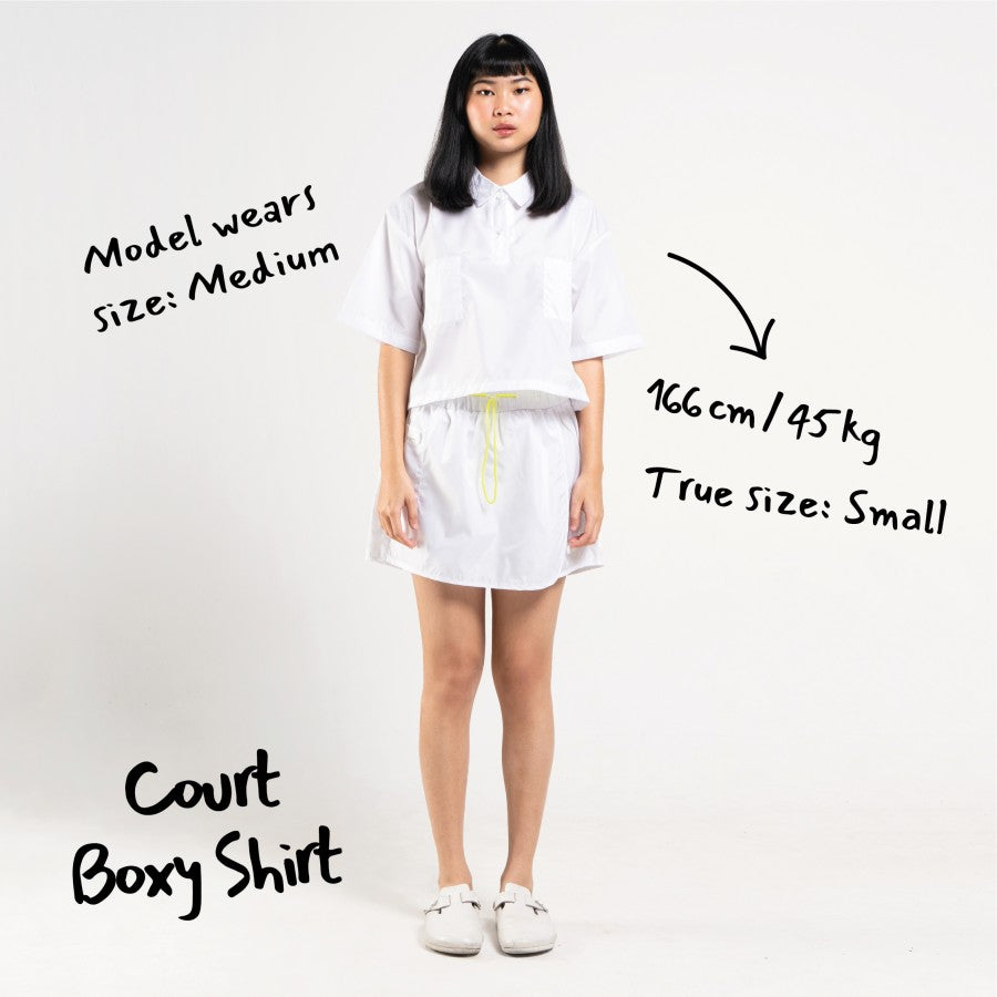 Court Boxy Oversized Shirt Luxe White - Taka