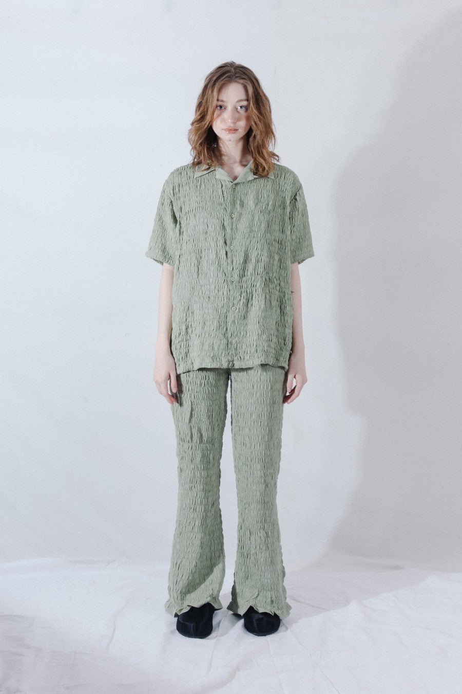 ​Smockk Flare Pants Green - La Douche Vita