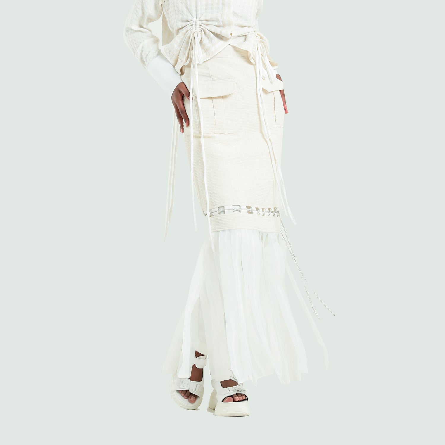 Soe Jakarta Kano Skirt Broken White 5