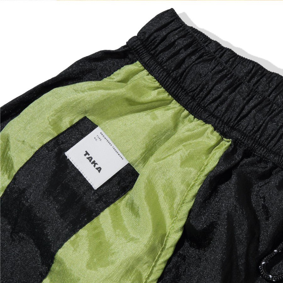 Buggy Nylon Shorts Womens Black Lime - Taka