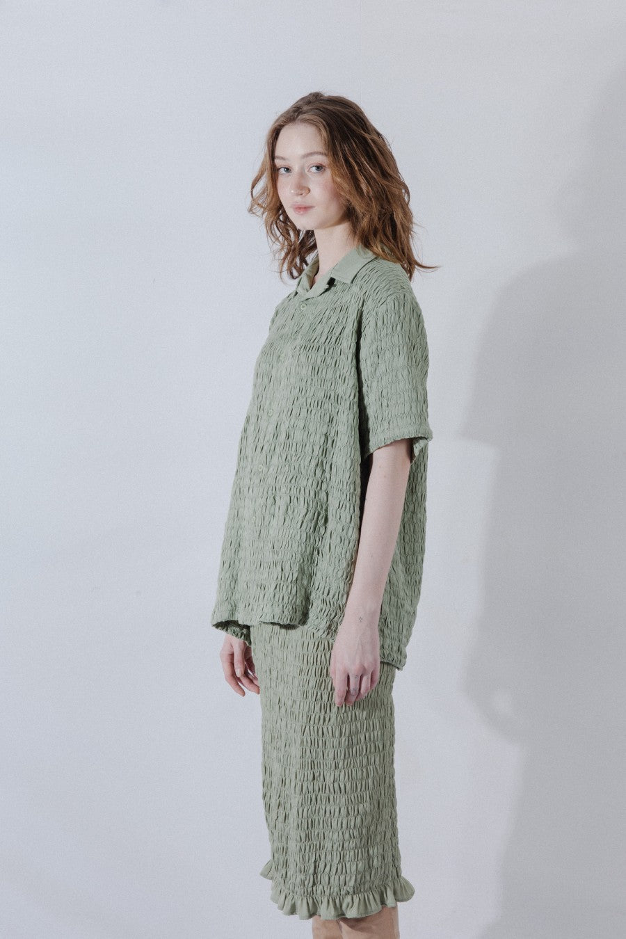 Brunnera Smokk Skirt Green - La Douche Vita