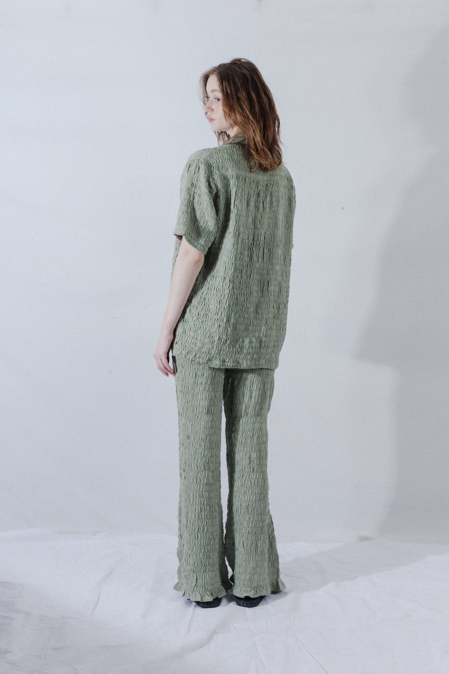 ​Smockk Flare Pants Green - La Douche Vita