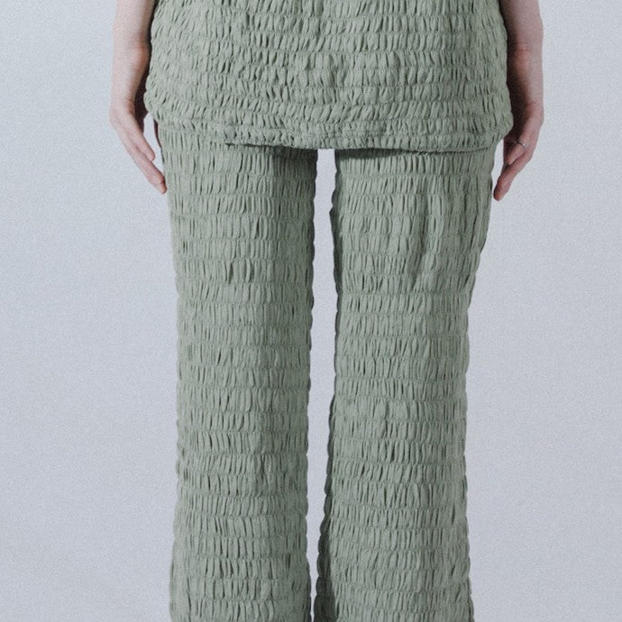 Smockk Flare Pants Green - La Douche Vita
