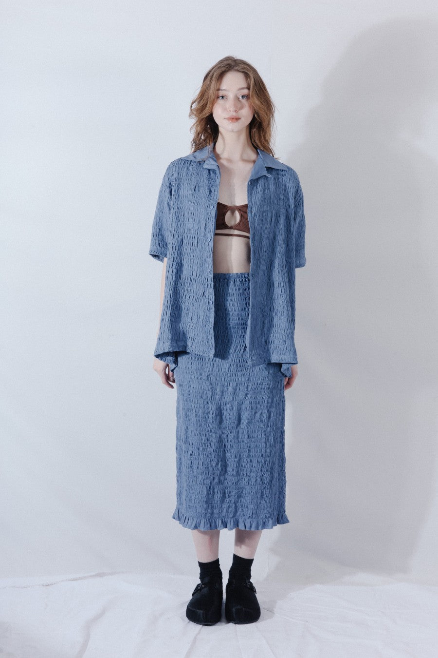 Brunnera Smockk Shirt Blue - Ladouchevita
