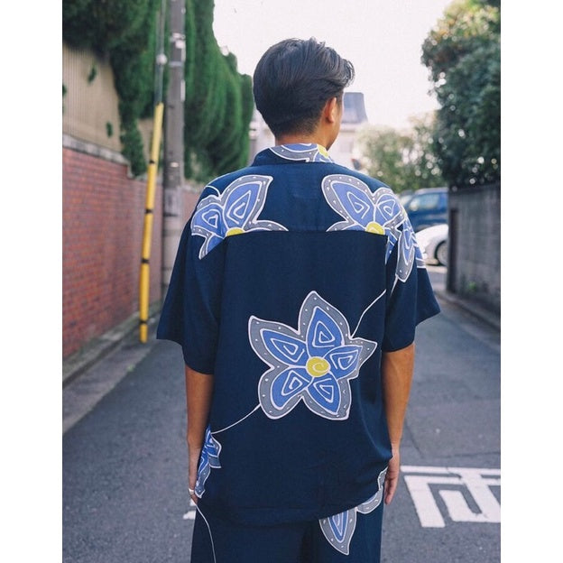 Navy Hana Shirt - Joged Art