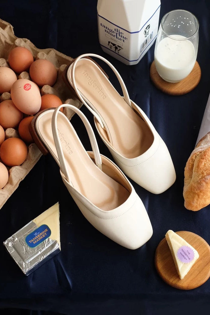 Dairy Flats Ivory - Tangerine Marche