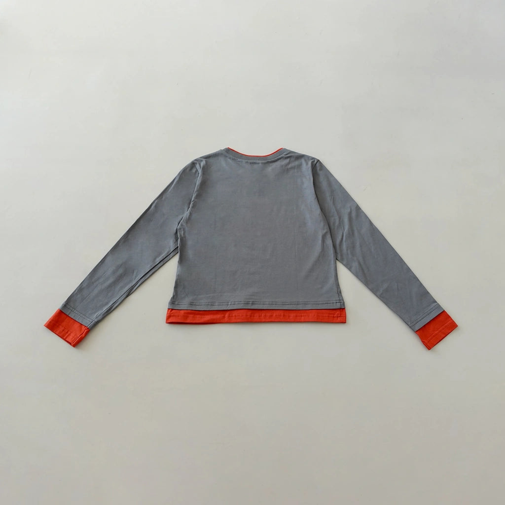 Peep Tee LS Popy Seed - Argyle & Oxford