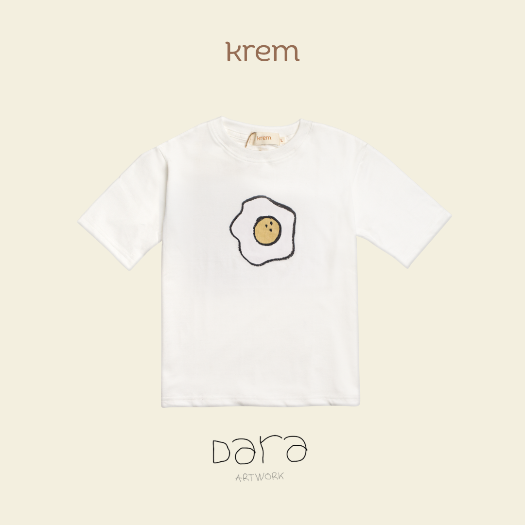 HGL Bambini - Little Artist Tees - Egg - Krem