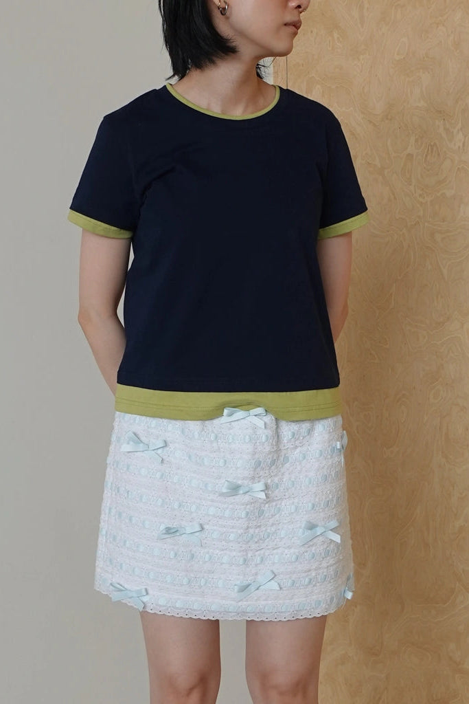Peep Tee SS Navy - Argyle & Oxford