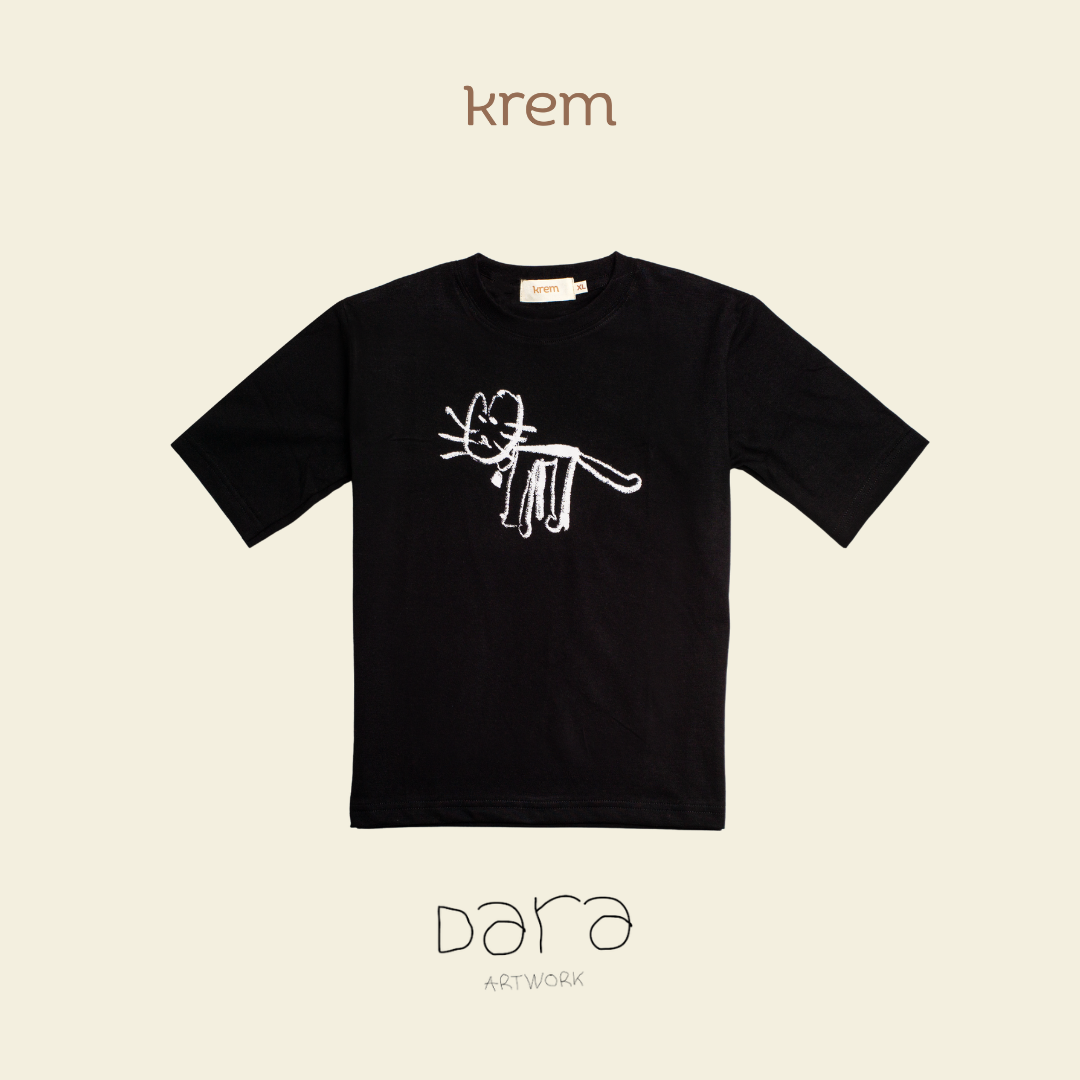 HGL Bambini - Lillte Artist Tees - Cat - Krem