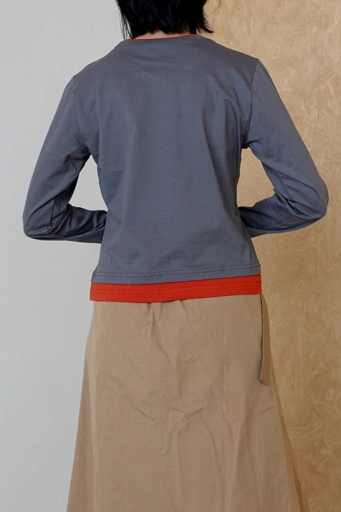 Peep Tee LS Popy Seed - Argyle & Oxford