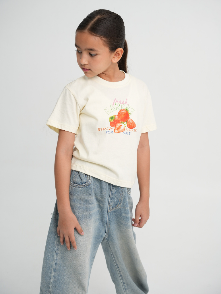 HGL Bambini - Starwberry Market Tee Butter - Little Saints