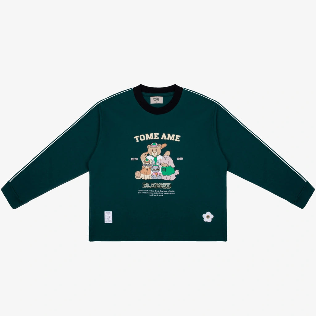 Kyoto Longsleeve Dark Green - Tome Ame