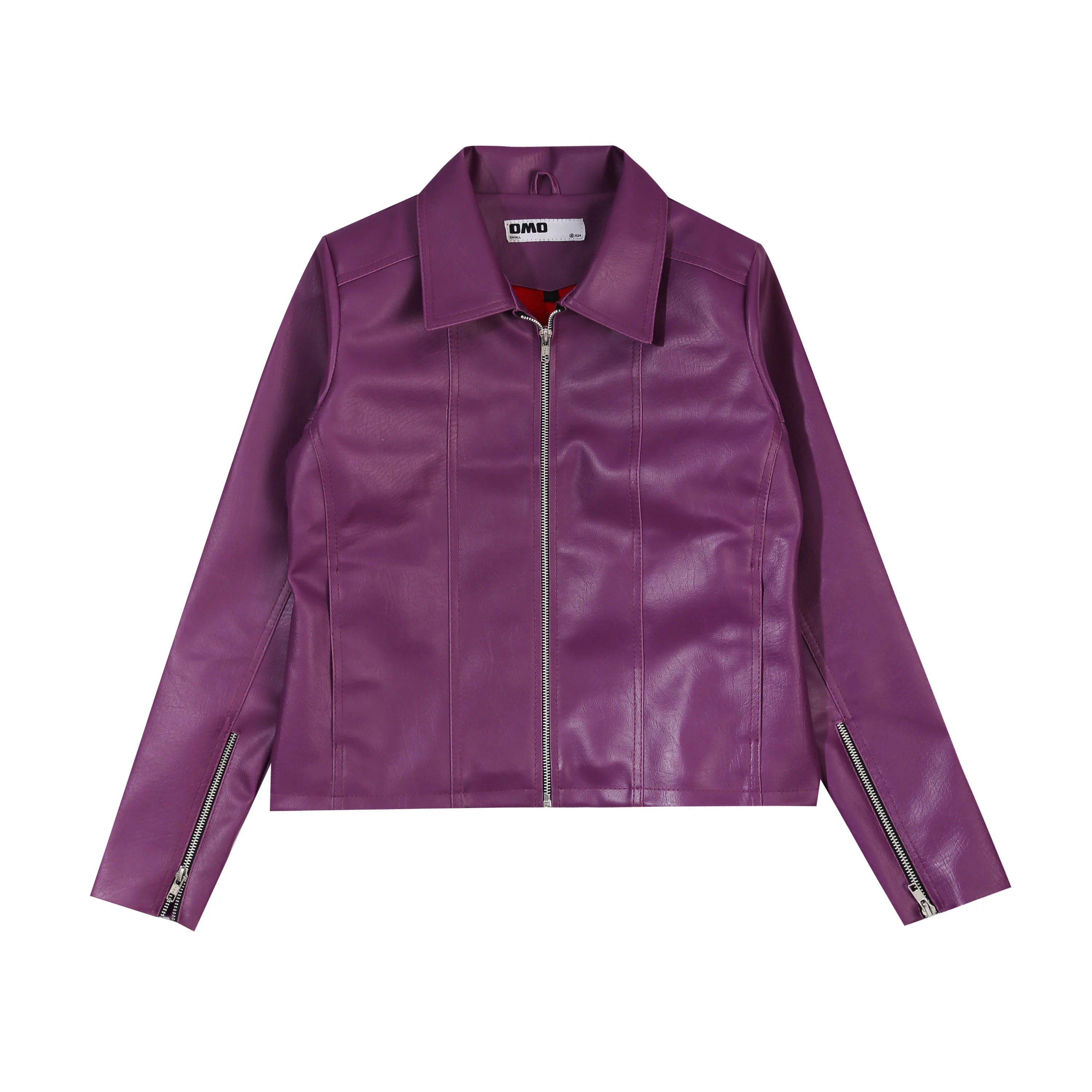 Leather Jacket Plum - Omo