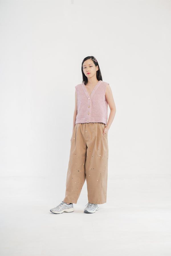 ​Fluff Knit Vest Light Orchid - Argyle & Oxford