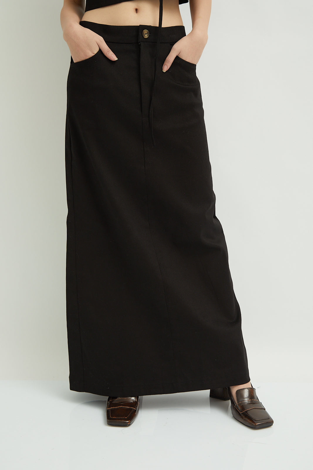 Shop At Velvet Rhonda Maxi Skirt Black Low