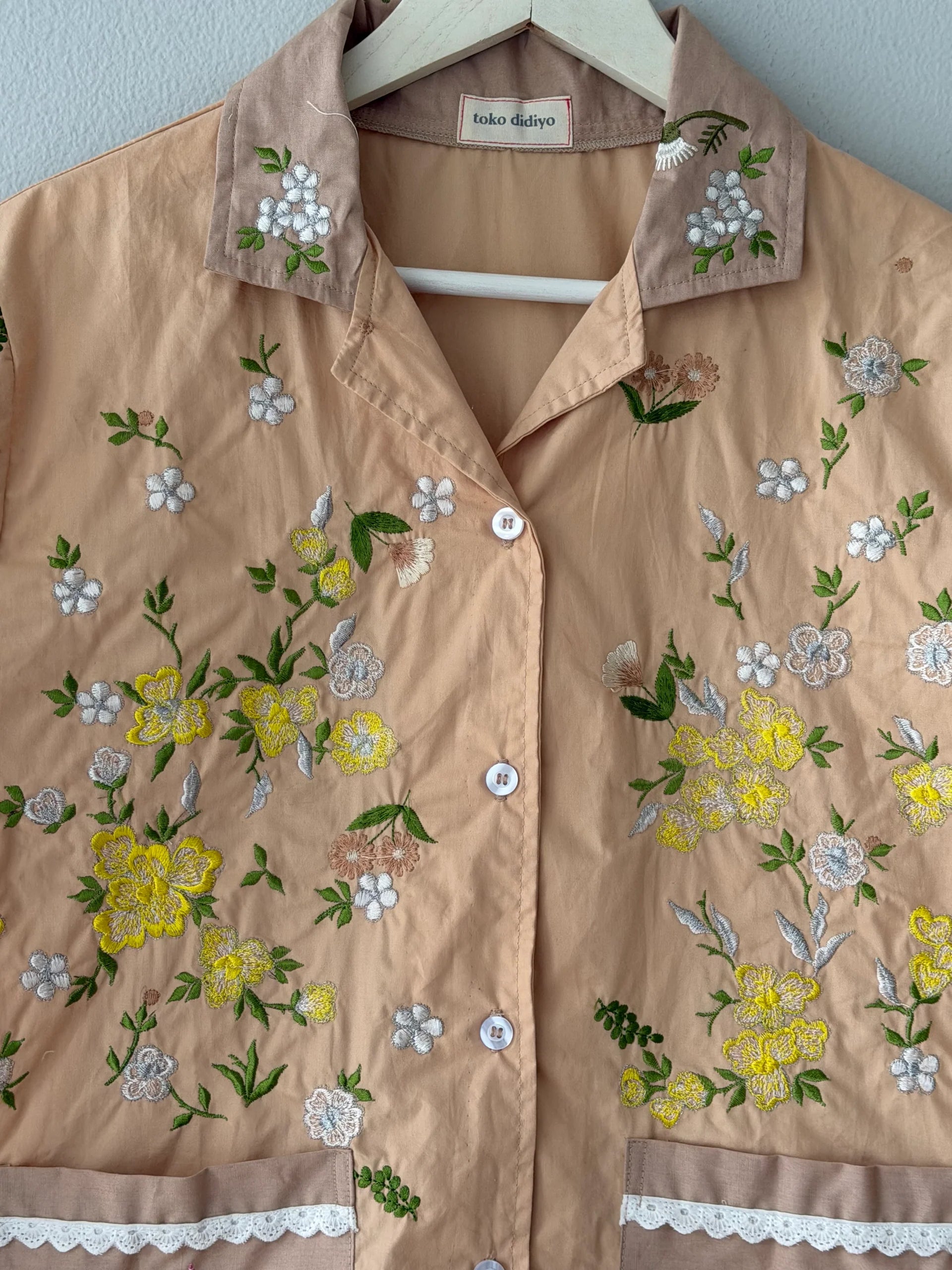 Viva Embroidery Longsleeve Light Brown - Toko Didiyo