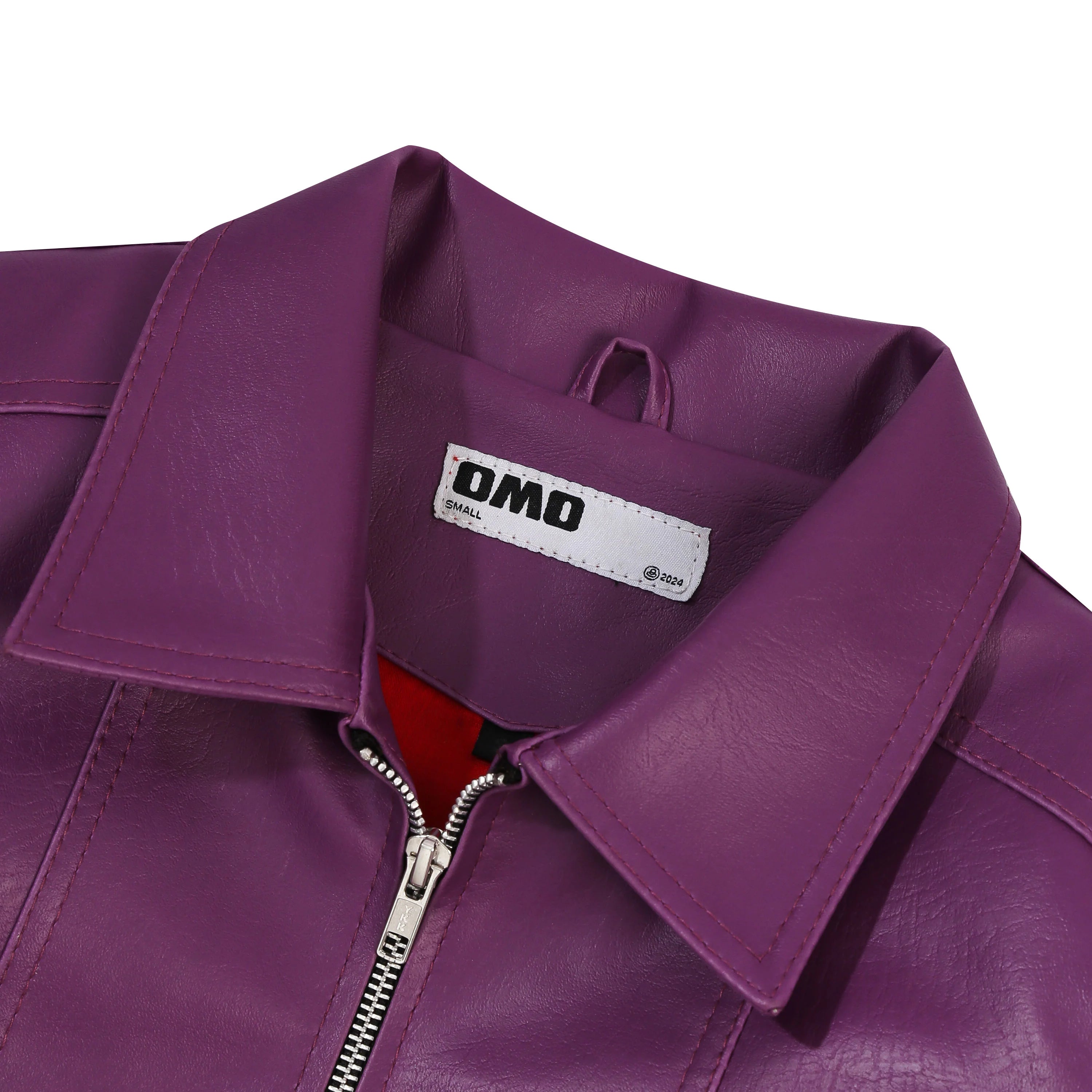 Leather Jacket Plum - Omo