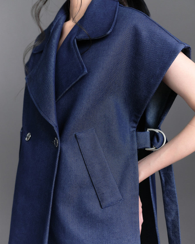 Ethereal Oversized Vest Denim - LR Studio