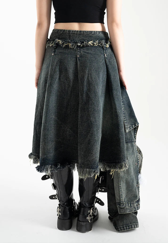 Line Up Skirt Snow Wash - Catha