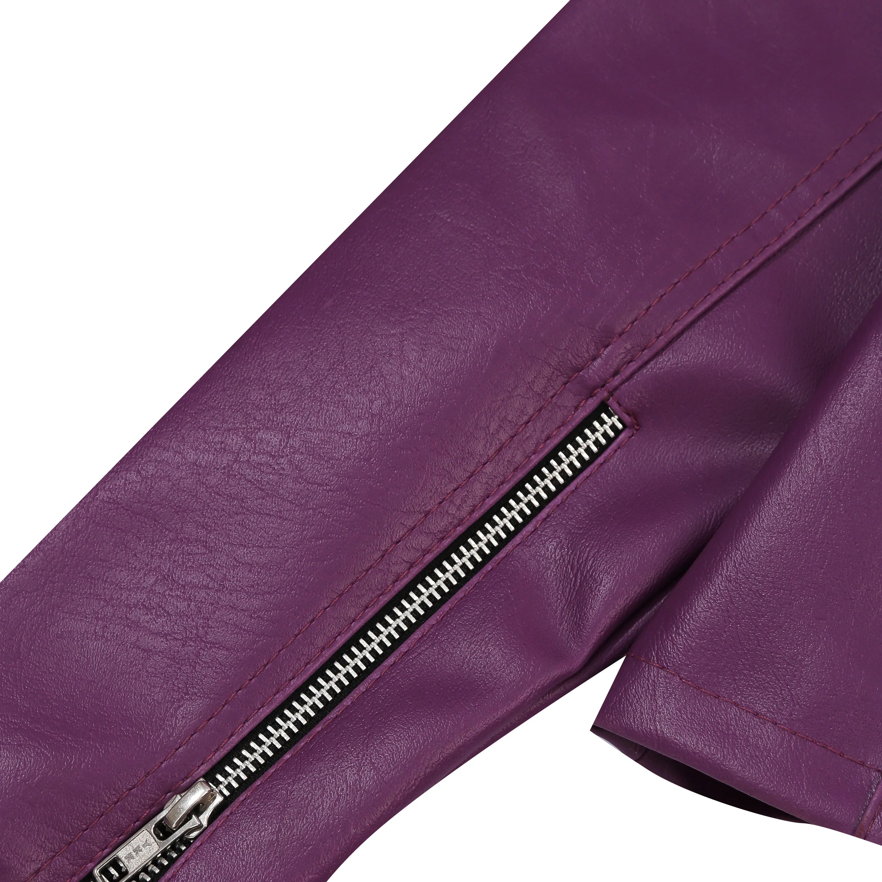 Leather Jacket Plum - Omo