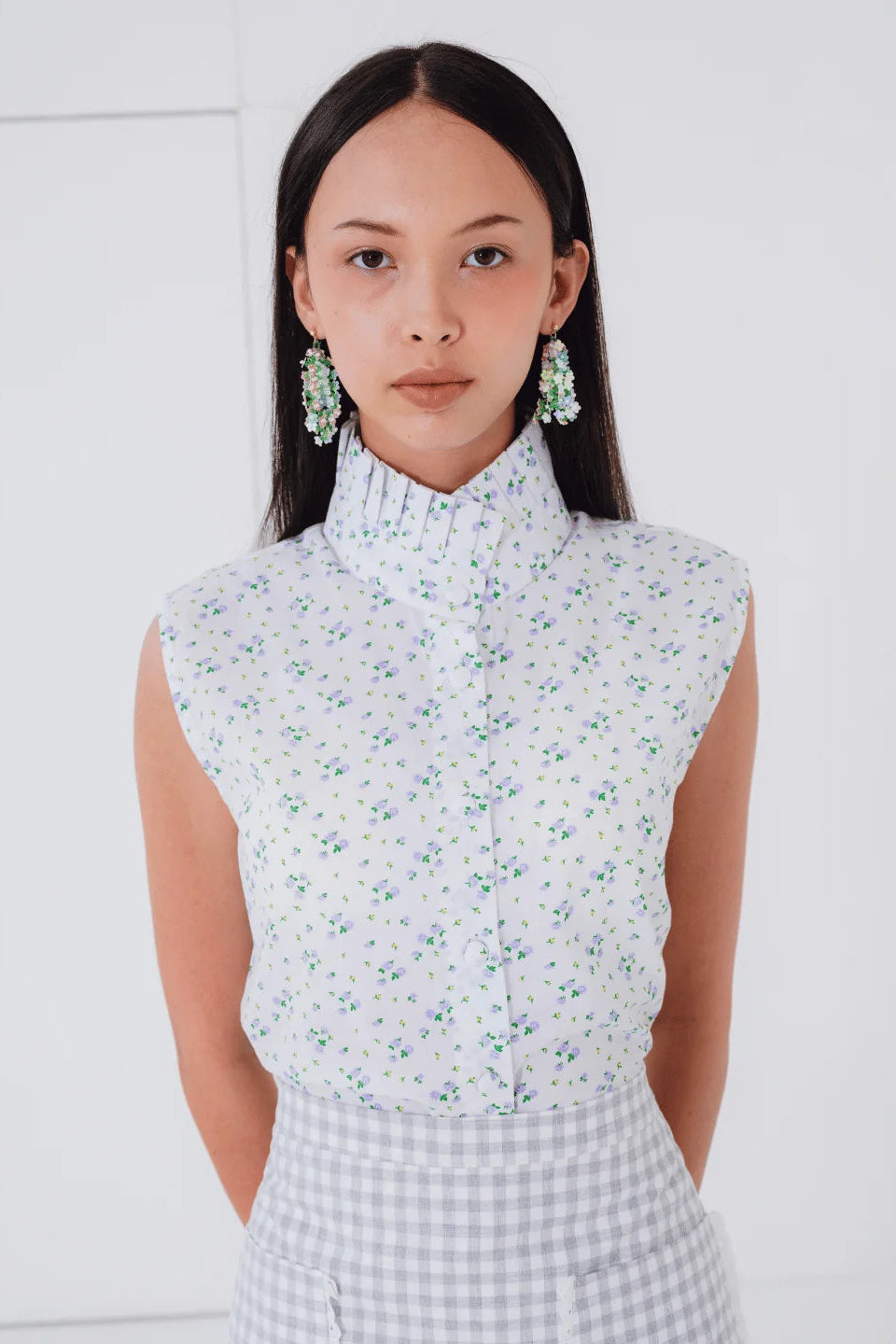 Caspian Sleeveless Blouse White - Toko Didiyo