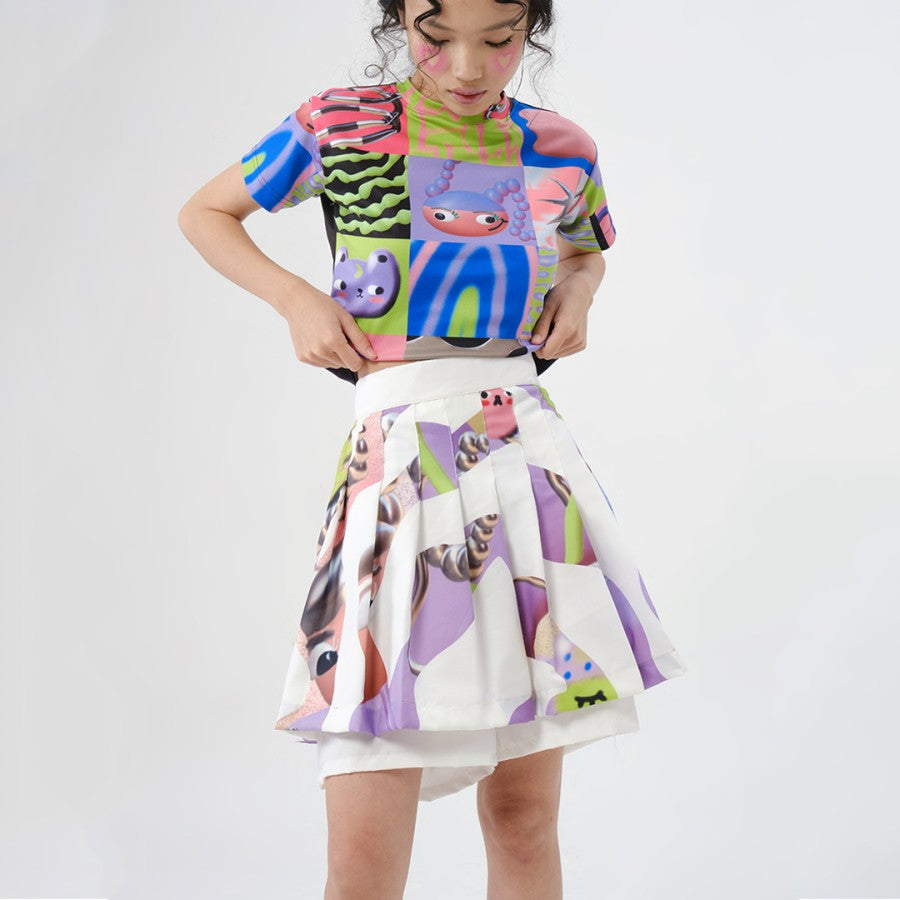 ​Puzzling Pleats Skort - Liunic On Things