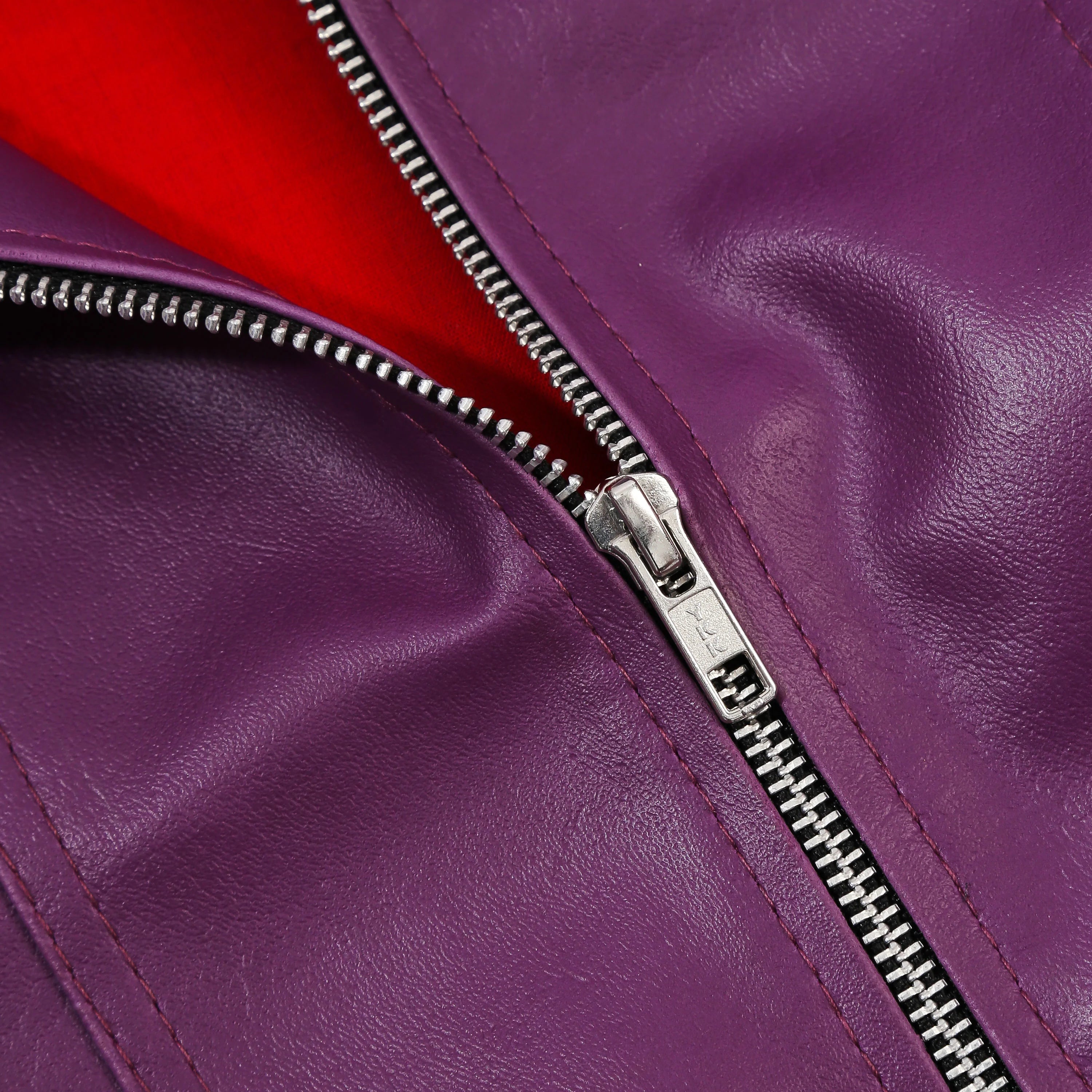 Leather Jacket Plum - Omo