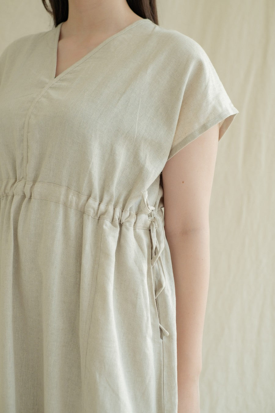 Citta Dress Ash Grey - Labuan Linen Wear