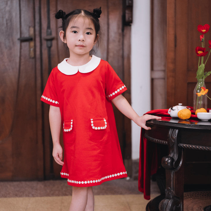 HGL Bambini - Bao Dress Red - Bambini Y Madre