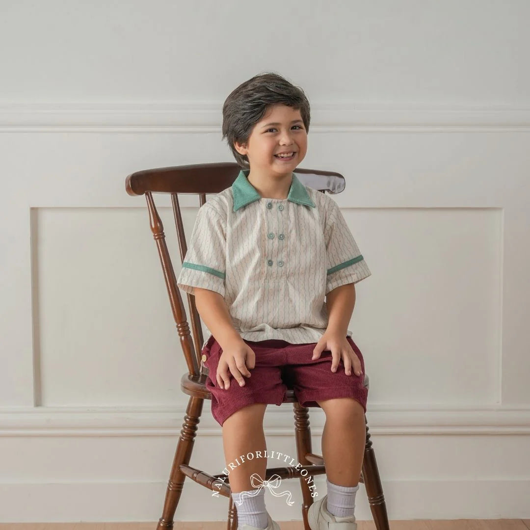 HGL Bambini - Pieter Top White  Green - Naluriforlittleones