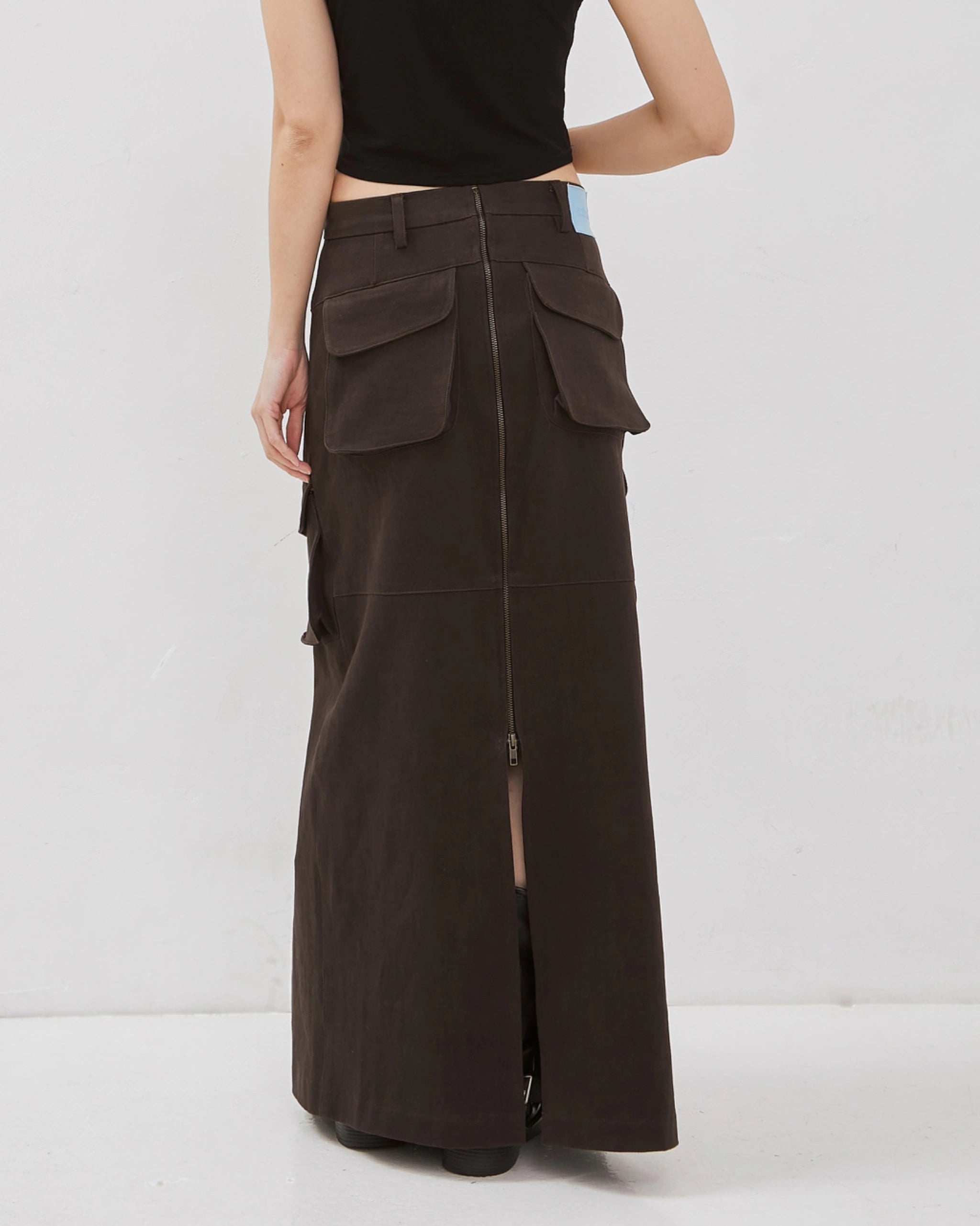 Mova Zip Cargo Long Skirt - Catha