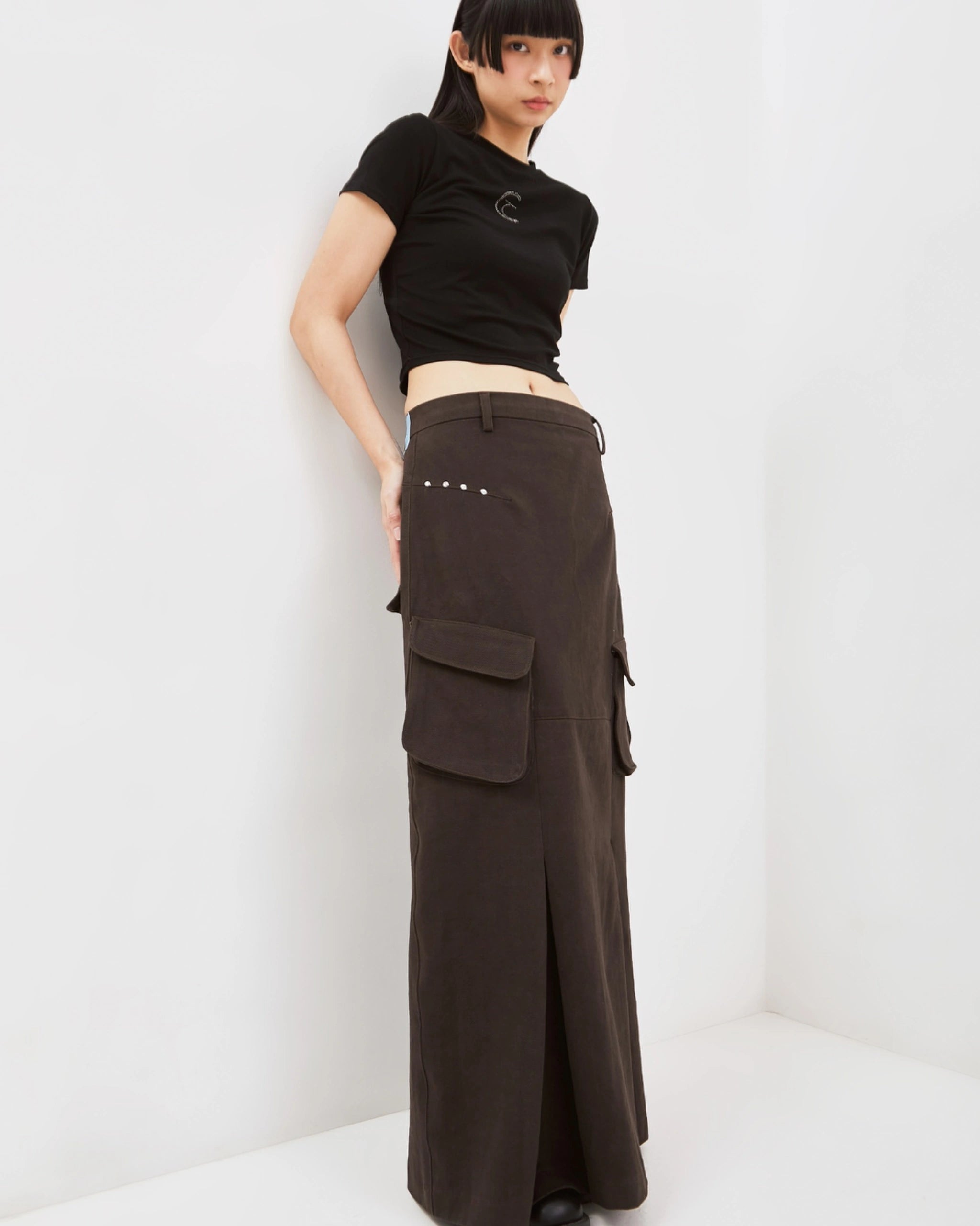 Mova Zip Cargo Long Skirt - Catha