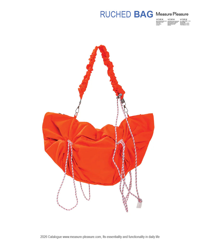 Ruched Bag 704 Scarled Red - Measure Pleasure