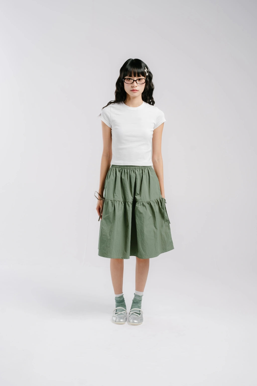 Sena Midi Skirt Olive - Tome Ame